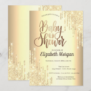 Elegant Silver Glitter Drift Roos Gold Kaart