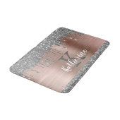Elegant Silver Glitter Driving Roos Gold Metallic Badmat (Gekanteld)