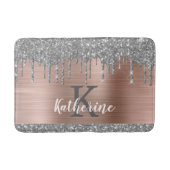 Elegant Silver Glitter Driving Roos Gold Metallic Badmat (Voorkant)