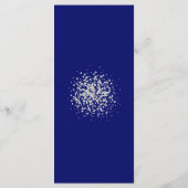 Elegant Silver Glitter en Royal Blue Menu (Achterkant)