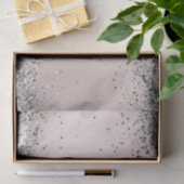 Elegant Silver Glitter Faux Metallic Blush Pink Tissuepapier (Geschenk)
