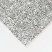 Elegant Silver Glitter Fleece Deken (Hoek)