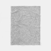 Elegant Silver Glitter Fleece Deken (Voorkant)