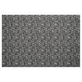 Elegant Silver Glitter Foliage Black Design Stof (Fat Quarter)