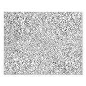 Elegant Silver Glitter Foto Afdruk (Voorkant)