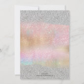Elegant Silver Glitter Gold Rainbow Abstracte art Kaart (Achterkant)
