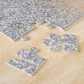 Elegant Silver Glitter Gold Rainbow Abstracte art Legpuzzel (Zijkant)