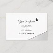 Elegant Silver Glitter Gradient Circle Lijst Visitekaartje (Achterkant)