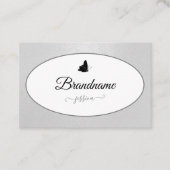 Elegant Silver Glitter Gradient Circle Lijst Visitekaartje (Voorkant)