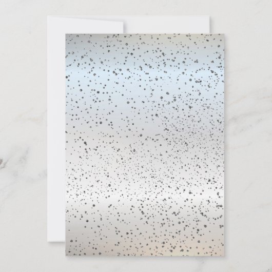 Elegant Silver Glitter Gradup, Confetti Kaart (Achterkant)