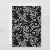 Elegant Silver Glitter Gradup, Swirls Kaart (Achterkant)