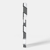 Elegant Silver Glitter Herringbone Chevron Pattern Case-Mate iPhone Case (Achterkant / Rechts)