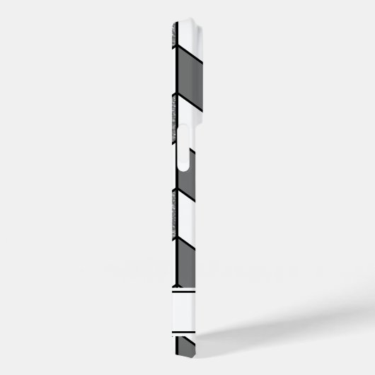 Elegant Silver Glitter Herringbone Chevron Pattern Case-Mate iPhone Case (Achterkant / Rechts)