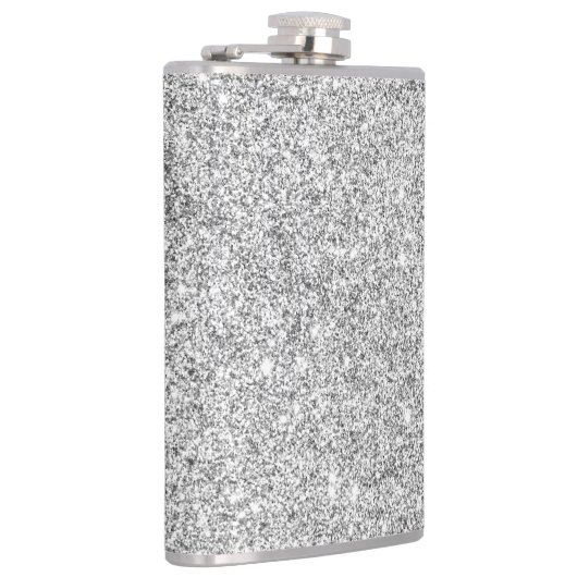 Elegant Silver Glitter Heupfles (Rechts)