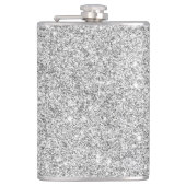 Elegant Silver Glitter Heupfles (Voorkant)