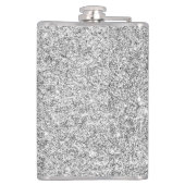 Elegant Silver Glitter Heupfles (Achterkant)