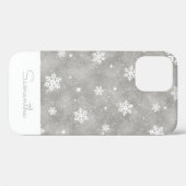Elegant Silver Glitter-kerstboomschilderpatroon Case-Mate iPhone Case (Achterkant (horizontaal))