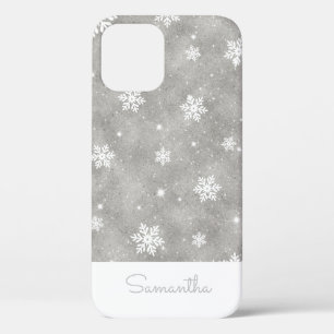 Elegant Silver Glitter-kerstboomschilderpatroon Case-Mate iPhone Case