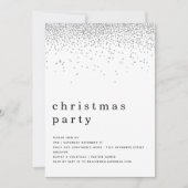Elegant Silver Glitter-kerstfeest Kaart (Voorkant)