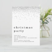 Elegant Silver Glitter-kerstfeest Kaart (Staand voorkant)