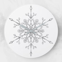 Elegant Silver Glitter Kerstmis Snowflake Holiday