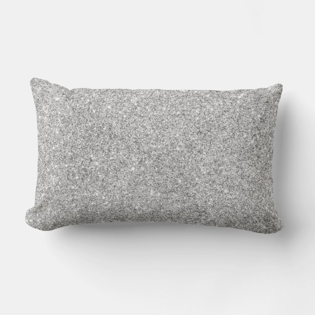 Elegant Silver Glitter Kussen (Voorkant)