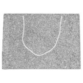 Elegant Silver Glitter Large Cadeautasje (Voorkant)