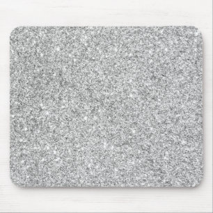 Elegant Silver Glitter Muismat