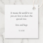 Elegant Silver Glitter Naam Sweet Sixteen Bedankt Bedankjes Labels (Achterkant)