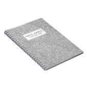 Elegant Silver Glitter Notitieboek (Rechterzijde)
