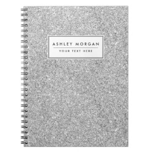 Elegant Silver Glitter Notitieboek
