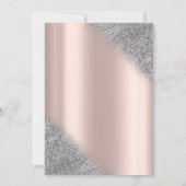 Elegant Silver Glitter Ombre Roos Gold Verloving Kaart (Achterkant)