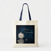Elegant Silver Glitter Ornament - BegrotingsTas Tote Bag (Voorkant)