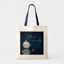 Elegant Silver Glitter Ornament - BegrotingsTas Tote Bag