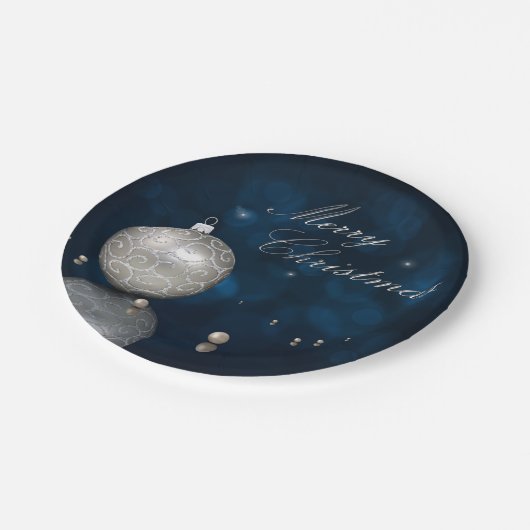 Elegant Silver Glitter Ornament - Bord papier (Gekanteld)