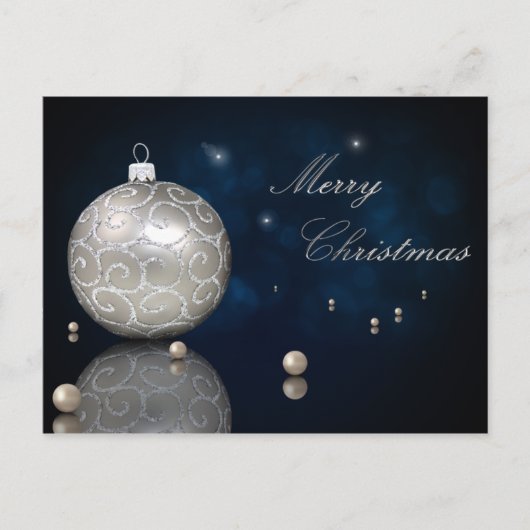 Elegant Silver Glitter Ornament - Briefkaart (Voorkant)