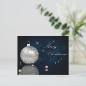 Elegant Silver Glitter Ornament - Briefkaart (Staand voorkant)