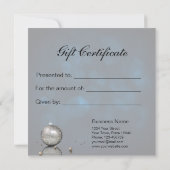 Elegant Silver Glitter Ornament Cadeaubon (Achterkant)