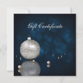 Elegant Silver Glitter Ornament Cadeaubon (Voorkant)