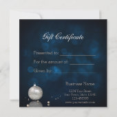 Elegant Silver Glitter Ornament - Cadeaubon (Achterkant)