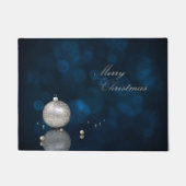 Elegant Silver Glitter Ornament - Deurklep Deurmat (Voorkant)