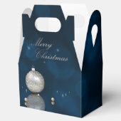 Elegant Silver Glitter Ornament - Favor Box Gable Bedankdoosjes (Geopend)