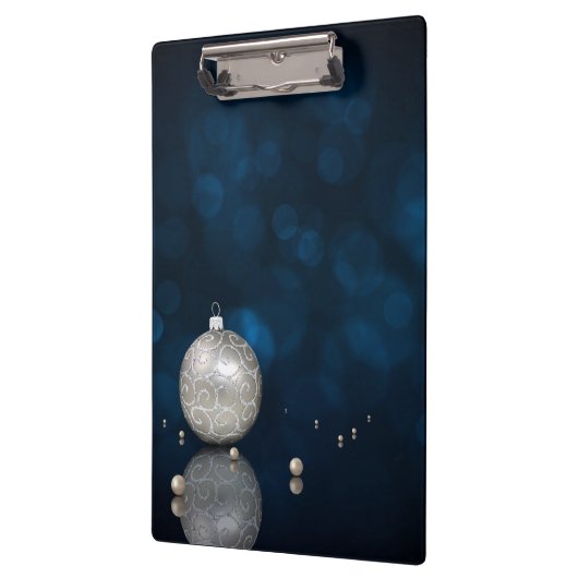 Elegant Silver Glitter Ornament - Klembord (Links)