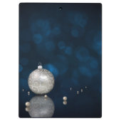 Elegant Silver Glitter Ornament - Klembord (Achterkant)