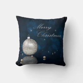 Elegant Silver Glitter Ornament - Kussen