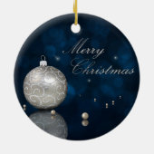 Elegant Silver Glitter Ornament - Ornament (Achterkant)