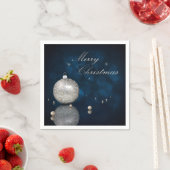 Elegant Silver Glitter Ornament - Papieren servet (Insitu)