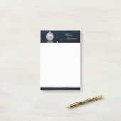 Elegant Silver Glitter Ornament - Post-it® notes (Op bureau)