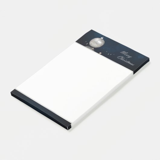 Elegant Silver Glitter Ornament - Post-it® notes (Schuin)