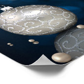 Elegant Silver Glitter Ornament - Poster (Hoek)